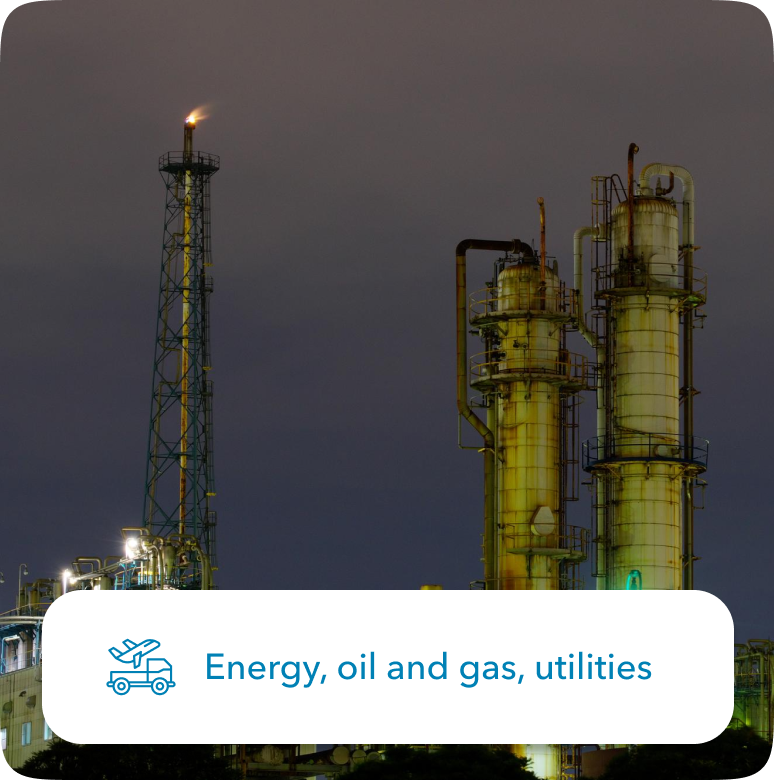 Energy, oil and gas, utilities