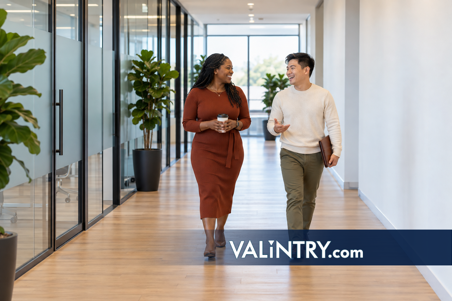 Engineering director and recruiter from best engineering staffing agencies walk and talk